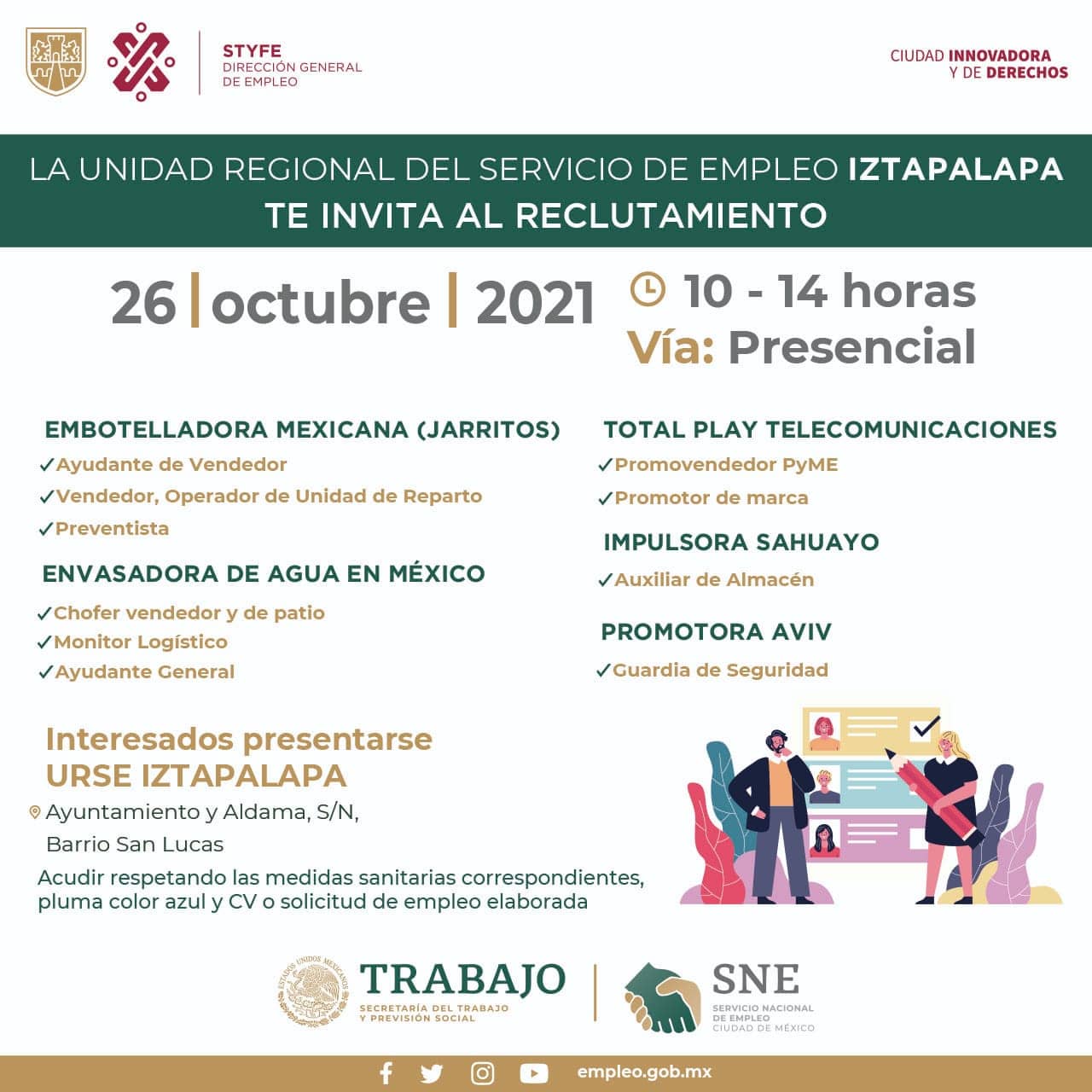 Esta es la fecha donde puedes buscar empleo en la alcaldía Iztapalapa | Foto: SNE