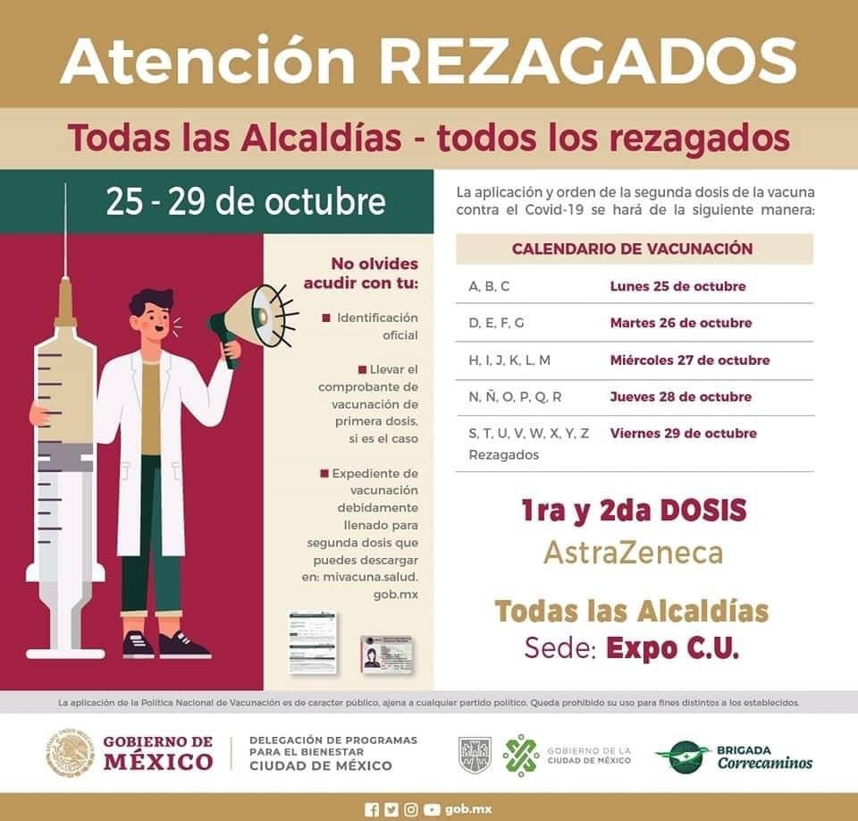 Las vacunas Covid-19 serán aplicadas a partir de este lunes | Foto: Gob CDMX