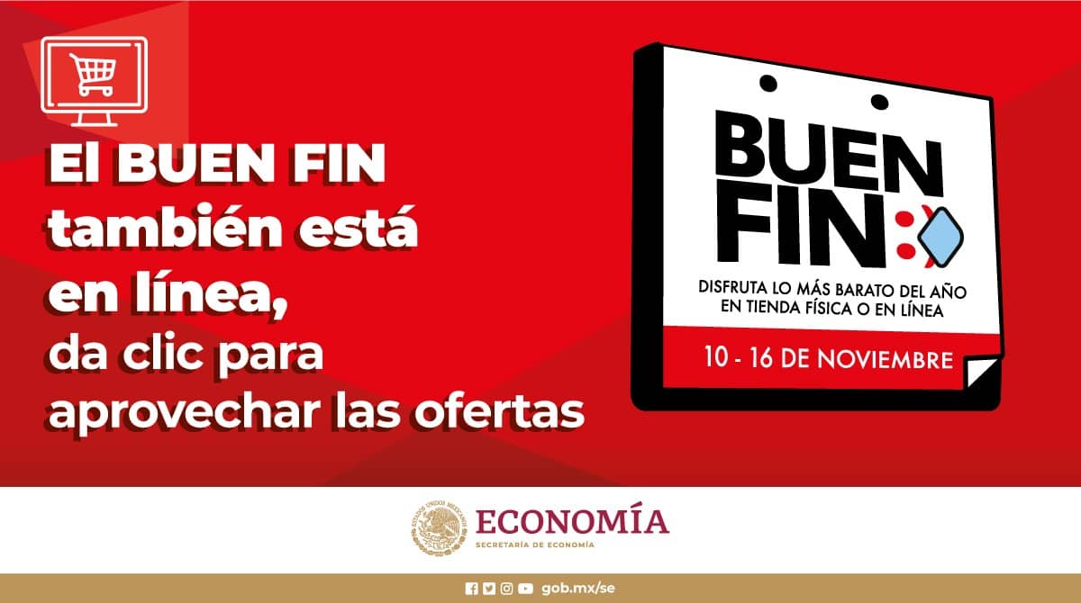 También habrá promociones para tiendas en línea | Foto: Twitter Buen Fin 2021