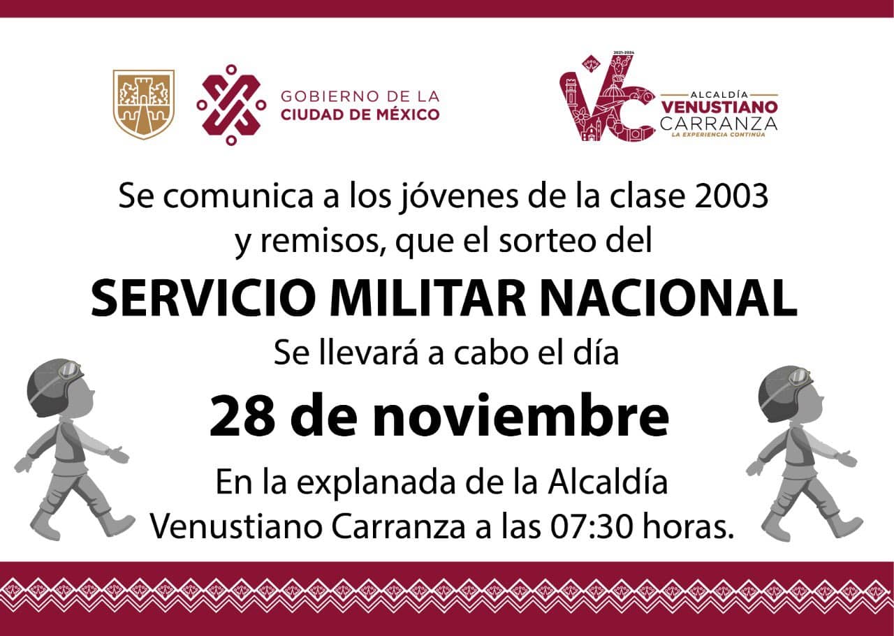 Esto debes saber del Sorteo para el Servicio Militar en Venustiano Carranza | Foto: Twitter Evelyn Parra