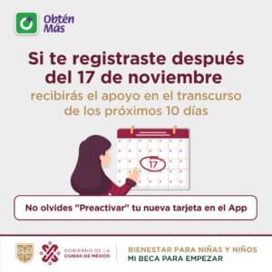deposito mi beca para empezar