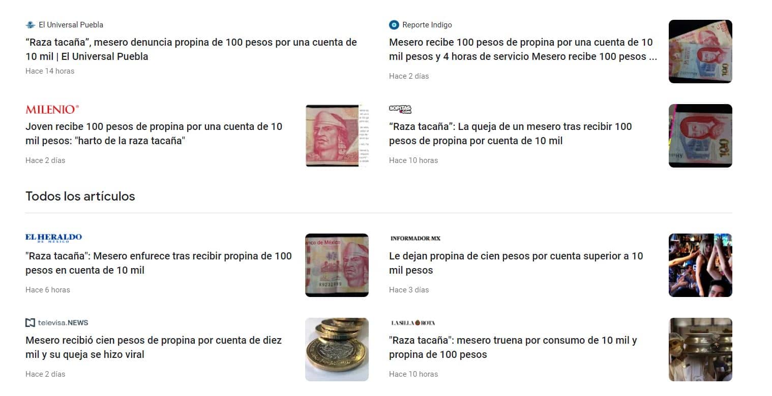 La historia del mesero y los 100 pesos de propina no es real portada 3