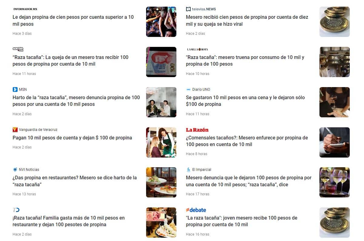 La historia del mesero y los 100 pesos de propina no es real portada 4