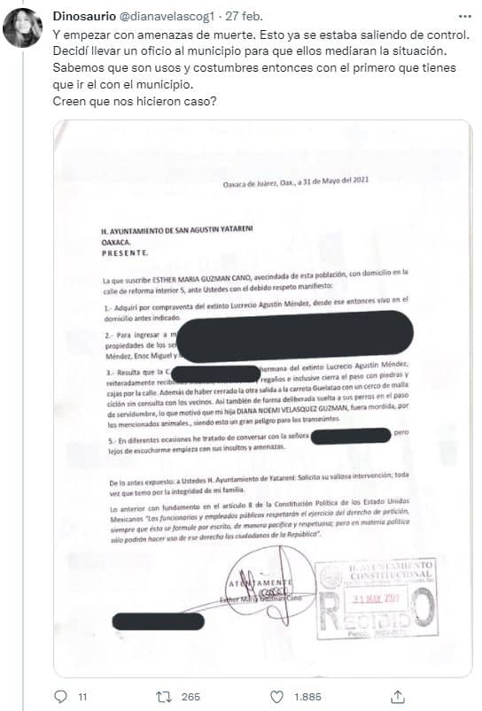 Los vecinos de Diana la hostigan y agreden; las autoridades la ignoraron 2