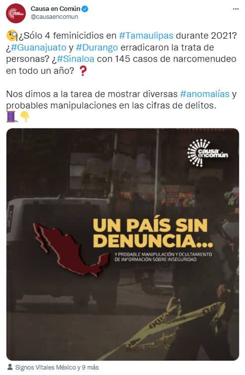 Causa en Común Hay posible manipulación en cifras del gobierno para ocultar inseguridad en México 3