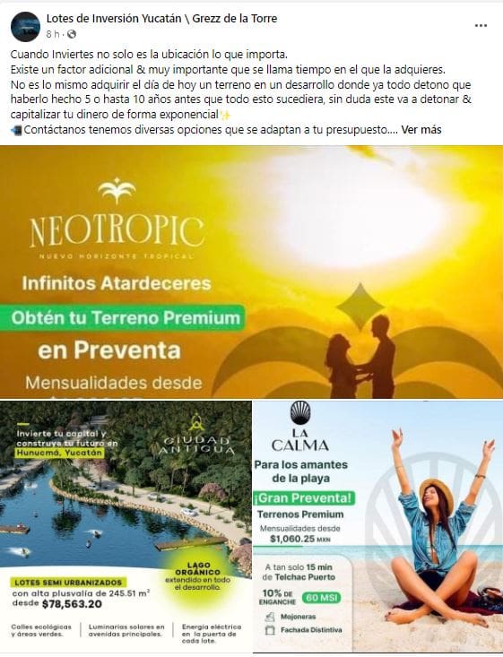 Lotes de inversión en Yucatán son un potencial fraude 2