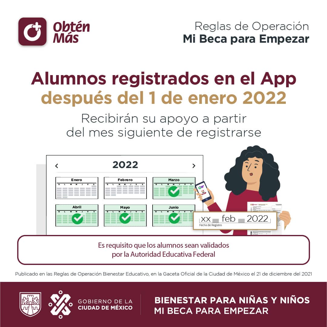 depósitos de mi beca para empezar