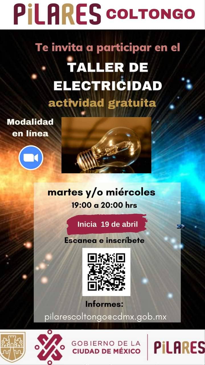 Escanea este código QR para iniciar tu registro Foto: Fb PILARES CDMX 