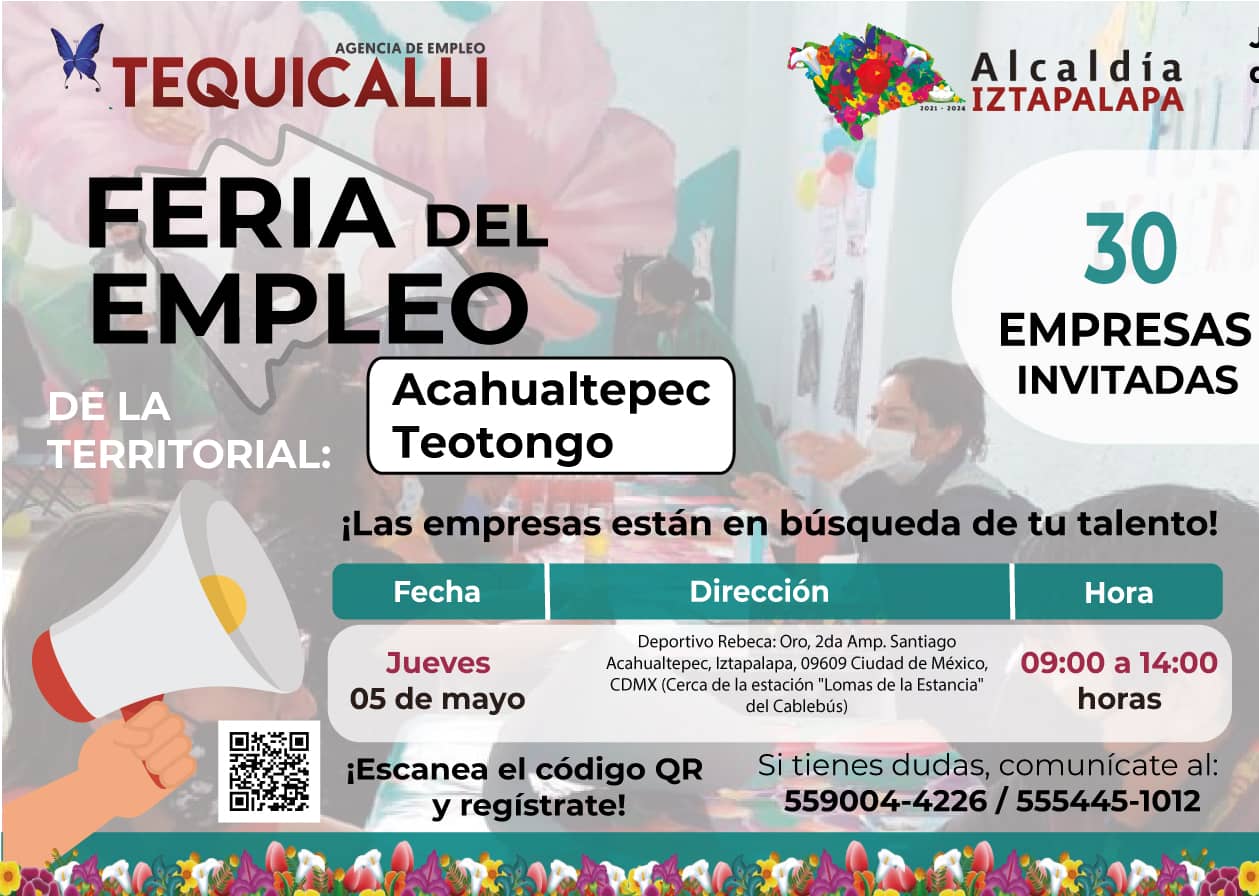 Escanea este código QR para asistir a la Feria del Empleo en Iztapalapa | Foto: Fb Alcaldía Iztapalapa