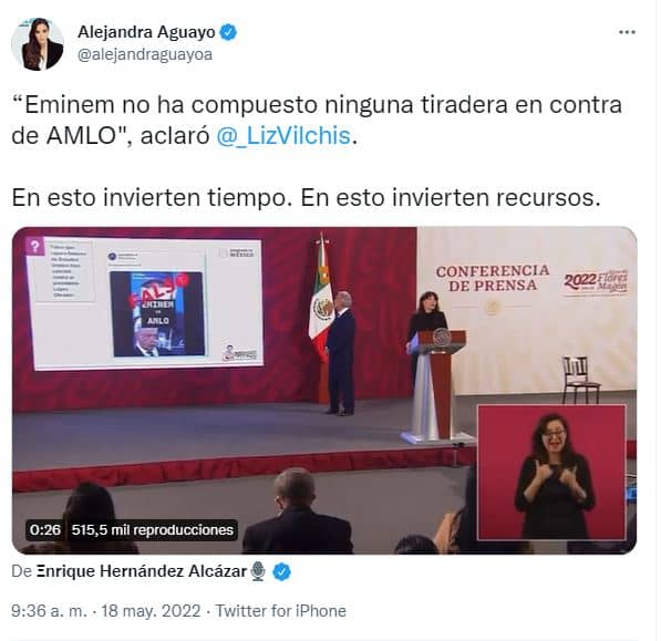 Elizabeth Vilchis. Desmiente video de Eminem, pero omite mentiras de AMLO y la 4T portada