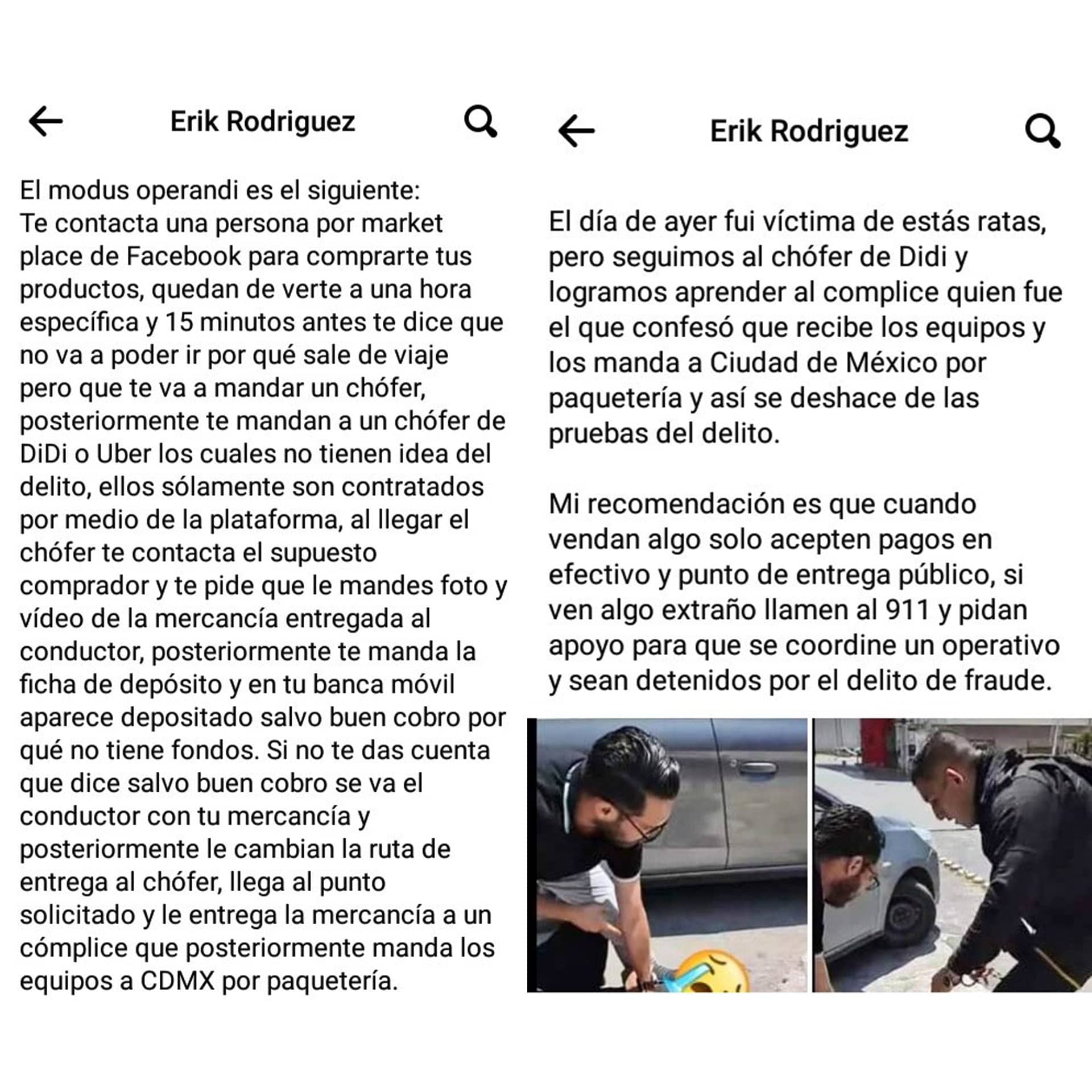 Facebook Marketplace Estafan a vendedores con depósitos falsos y entregas en Uber 4