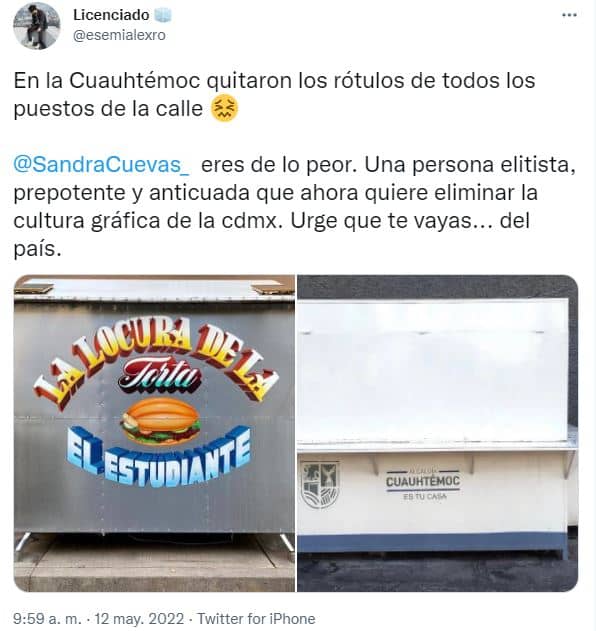 La alcaldía Cuauhtémoc elimina cientos de rótulos para poner logo de Sandra Cuevas 2