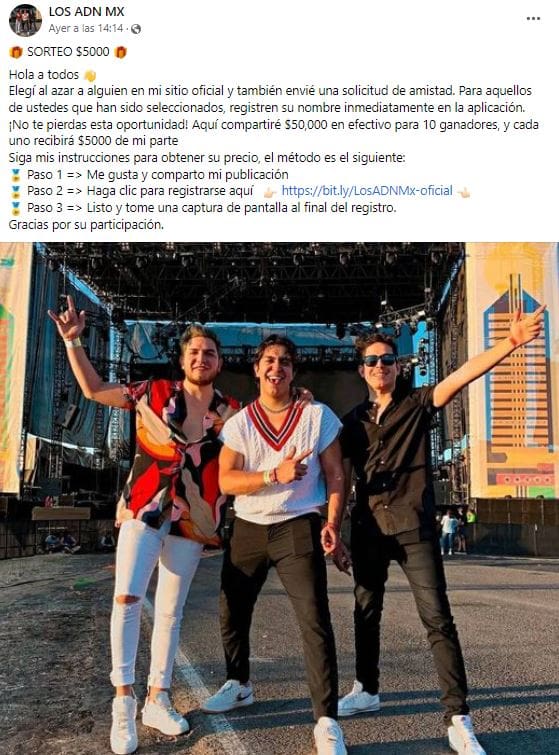 fraude facebook sorteo clonan perfiles famosos politicos 5