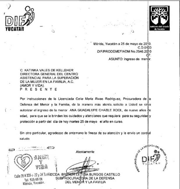 El DIF Yucatán solicitó el ingreso de Ana cuando aún era menor de edad al albergue Amor, de donde no la dejaban irse, pese a ser adulta. Crédito: Claudia Victoria Arriaga Durán y Melva Frutos.