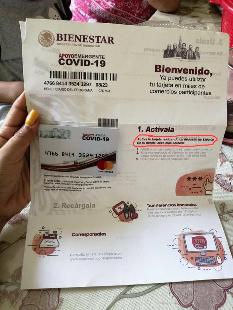 Para activar la tarjeta piden hacer un depósito en el OXXO