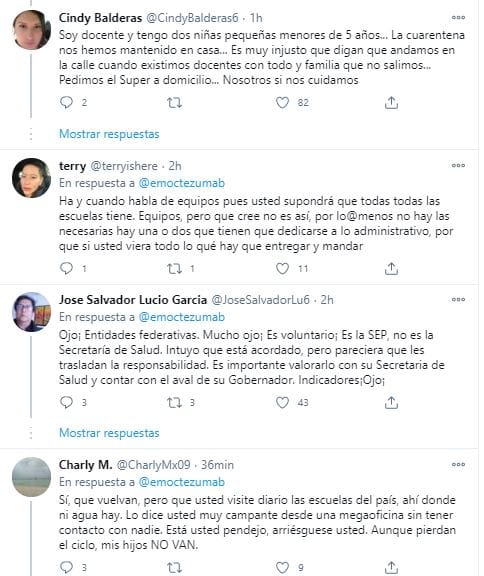 cometarios regreso a clases sep esteban moctezuma enero 2021