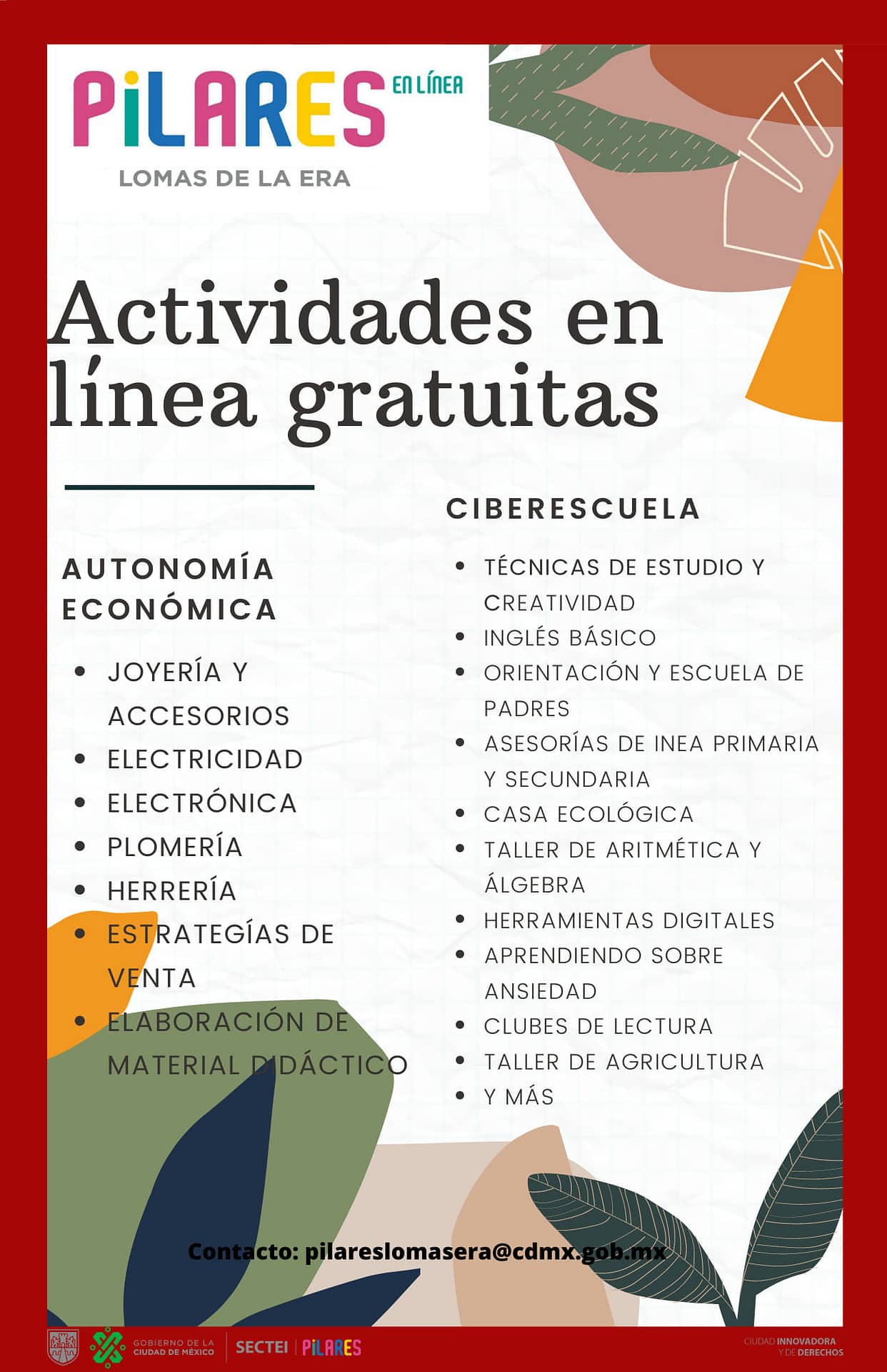 PILARES CDMX cursos febrero 2021 2