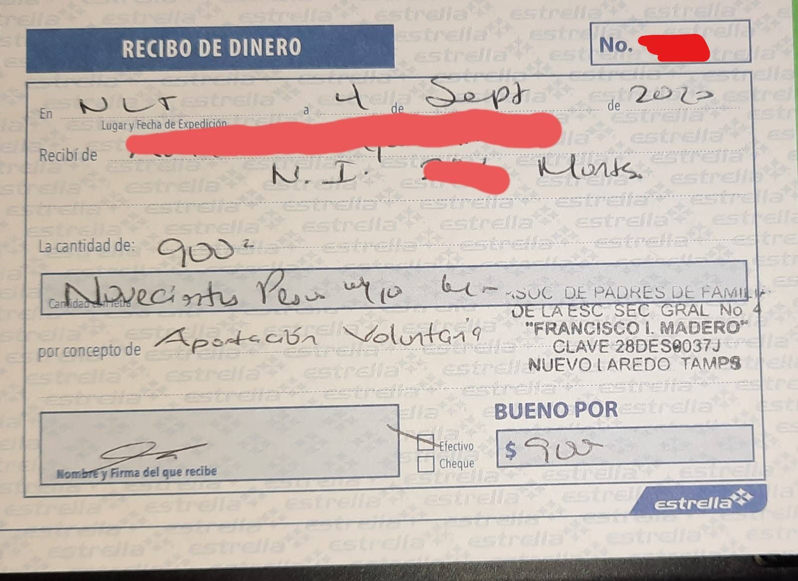 En la secundaria 4 Francisco I. Madero se cobraron cuotas de 900 pesos por alumno durante el periodo de pandemia por Covid-19 que abarcó el ciclo escolar 2020-2021 y la mitad del ciclo 2021-2022, en la que los estudiantes no acudieron de manera presencial a las escuelas | Foto: Cyntia Castillejos