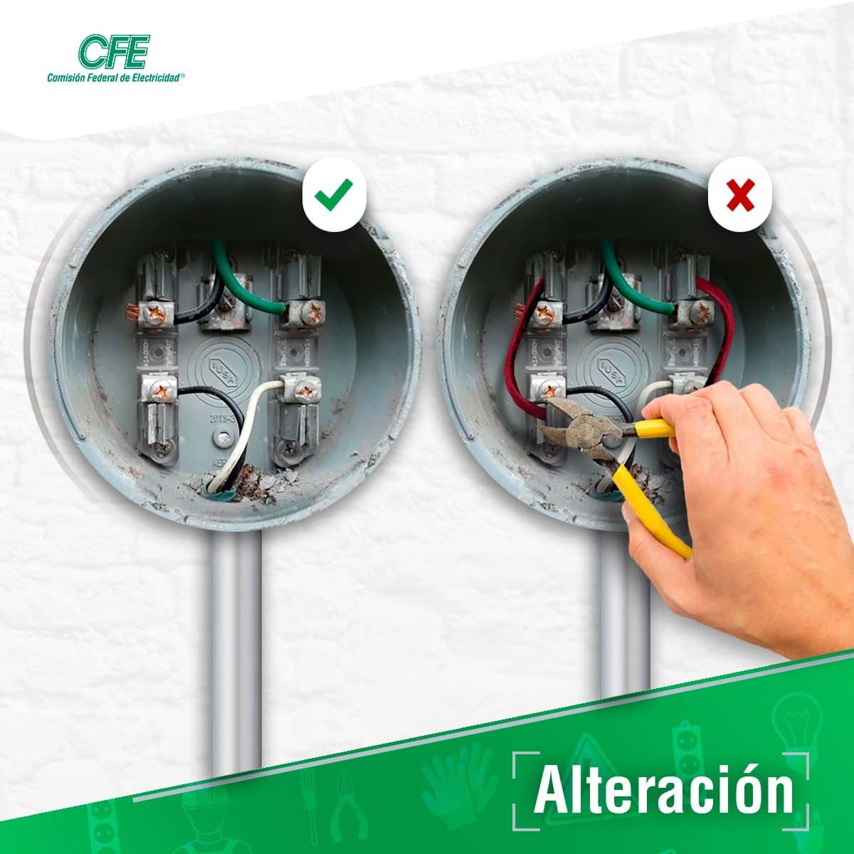Estas son las señales de alerta para saber si te están robando luz | Foto: Twitter CFE